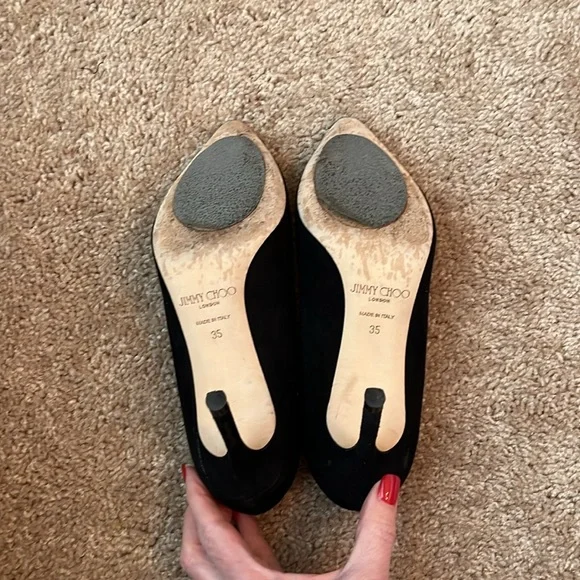 Jimmy Choo Romy Velvet Pumps - Picture 8 of 10